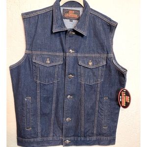 Hot leathers Jean vest XL